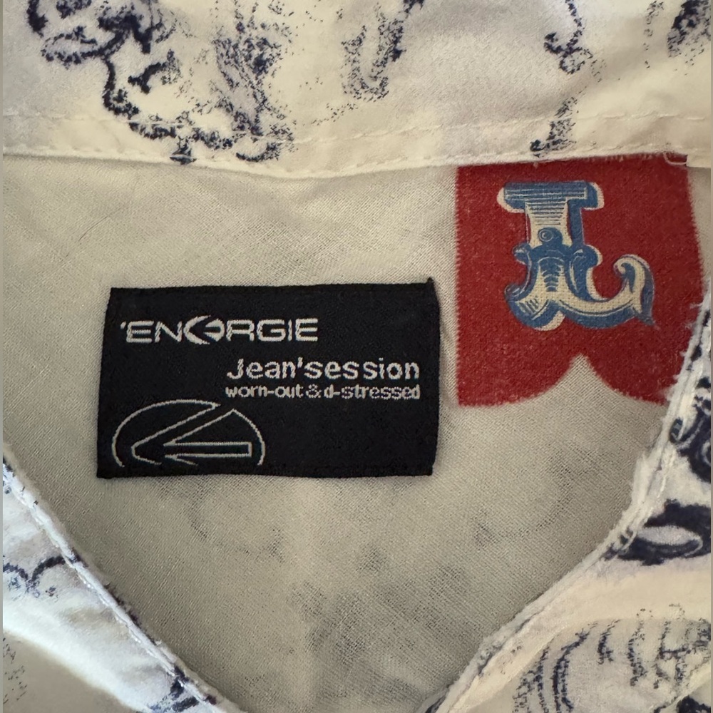 VINTAGE/RARE Encorgie Jean’s Session - Skull Button Tee - Women’s Size L - Picture 6 of 6